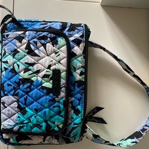 blue green and black vera bradley cross body purse